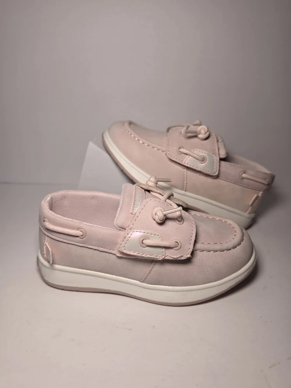 NWT Nautica Kids Moccasin Boat Shoes in Light Pink (Blush) Sz 10 Toddler